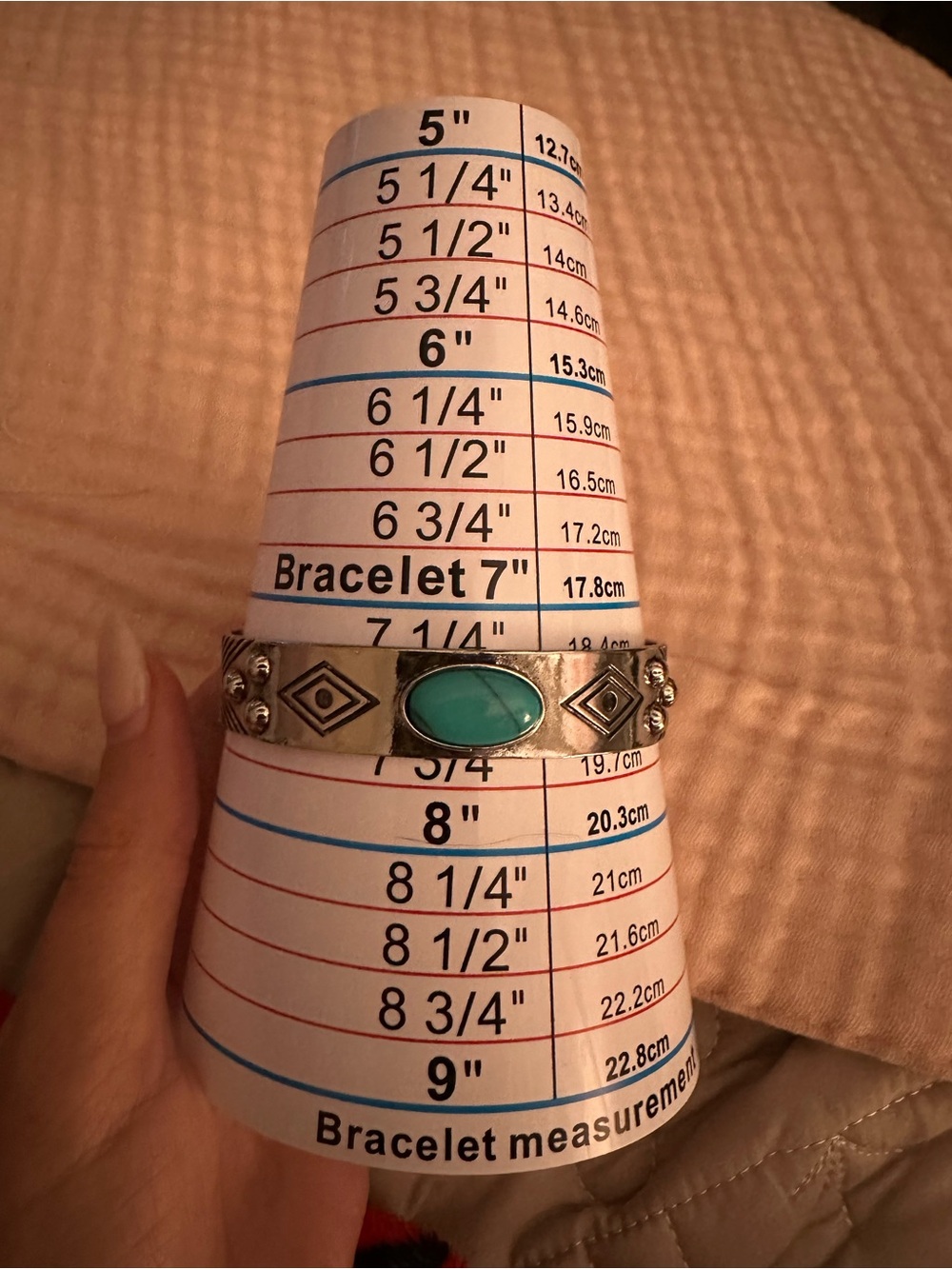 Turquoise Stone Silver Cuff Bracelet - Women Jewelry